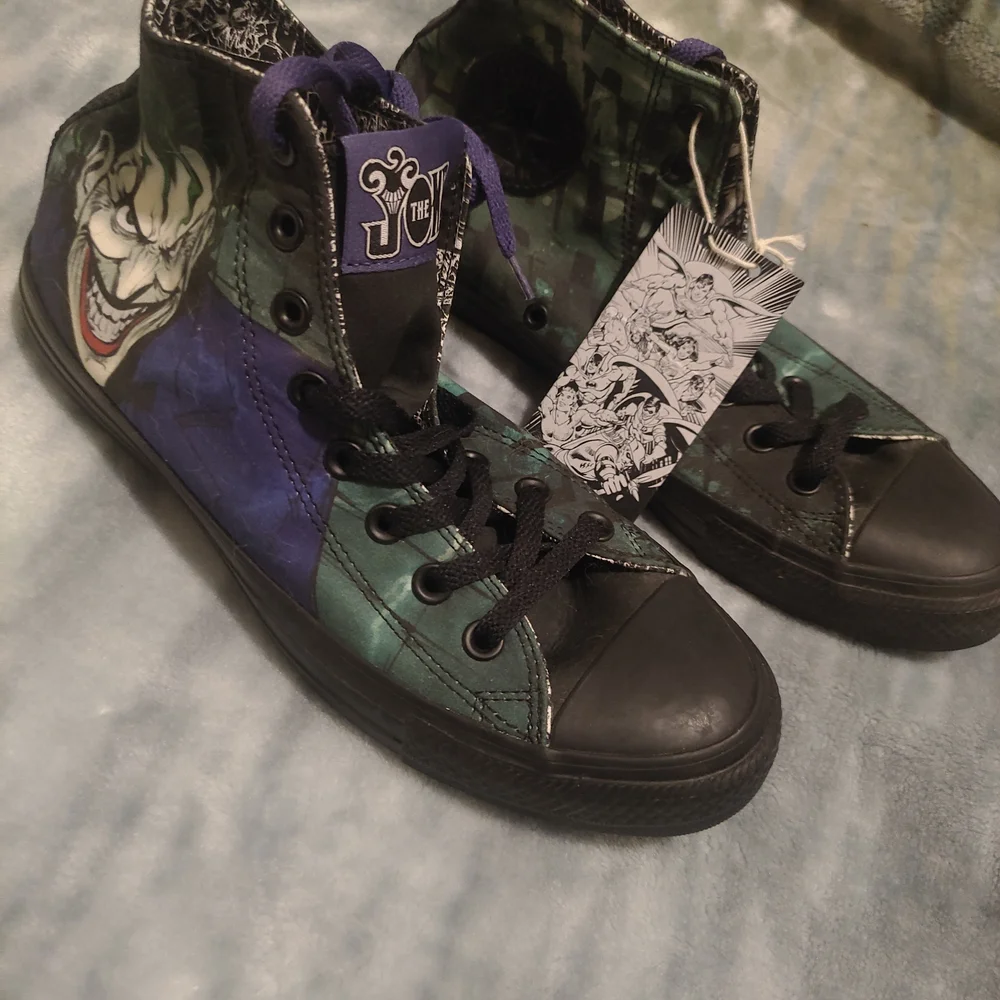 Men's High-Top Joker Athletic Shoes - Black and Purple - Picture 2 of 7